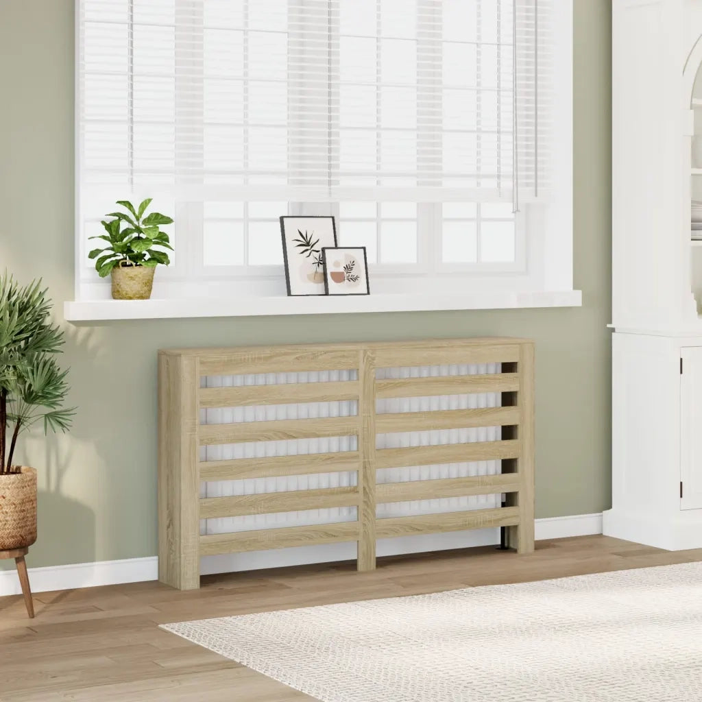 vidaXL Copertura Termosifone Rovere Sonoma 149x20x82 Legno Multistrato