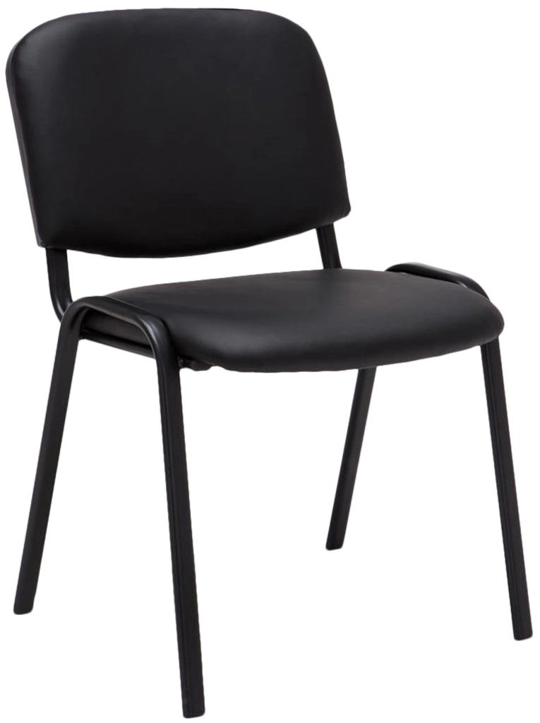 Sedia impilabile Ken similpelle nero