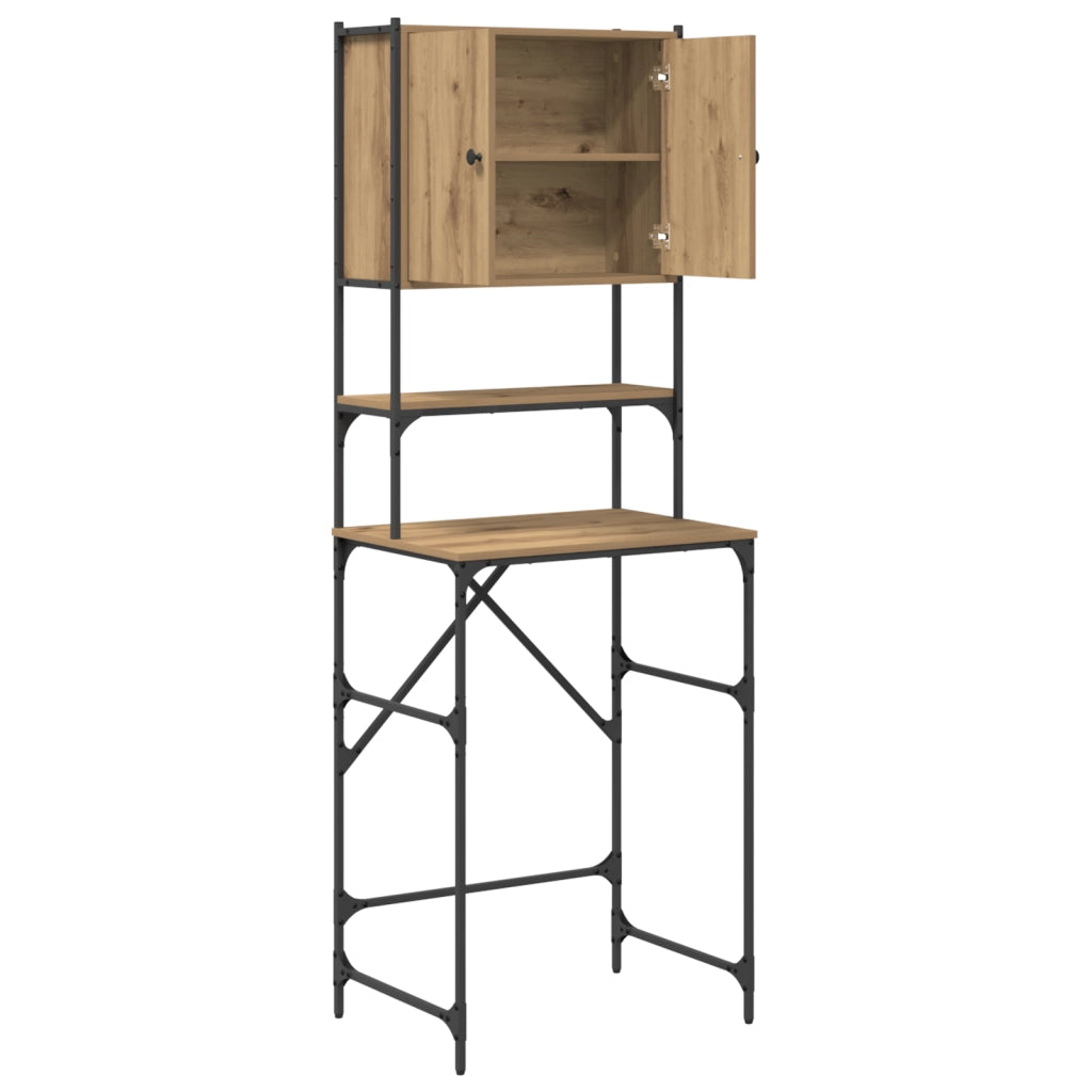 Mobile per Lavatrice Rovere Artigianale 68x48,5x194 cm