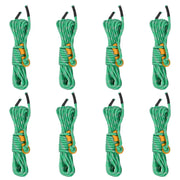 Corde per Tenda con Chiavi Riflettenti 8 pz 4 m 4 mm