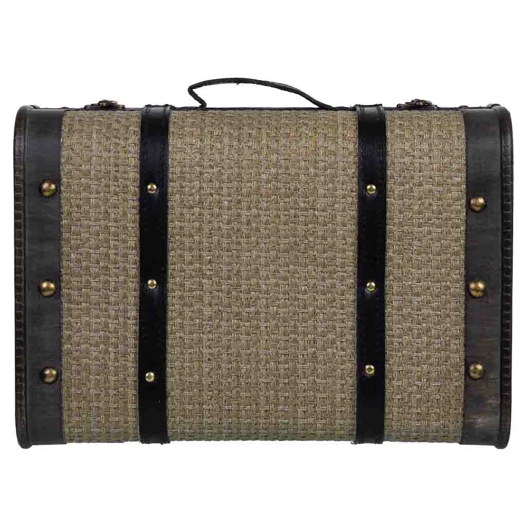 Valigia in legno marrone 43x30x17h cm