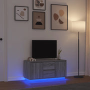 Mobile Porta TV con Luci LED Grigio Sonoma 100x41x50 cm 861414