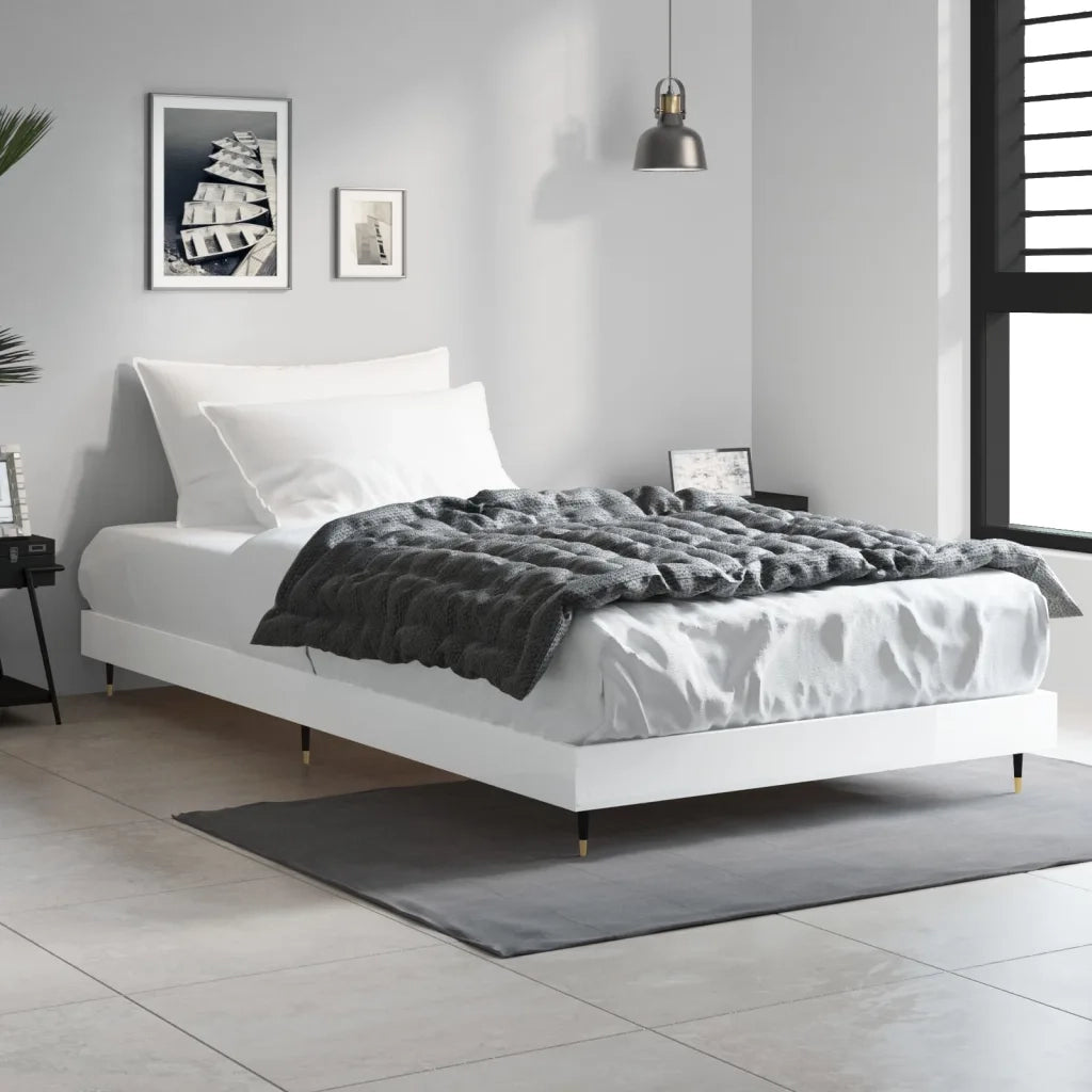 Giroletto Bianco Lucido 90x190 cm in Legno Multistrato 832199