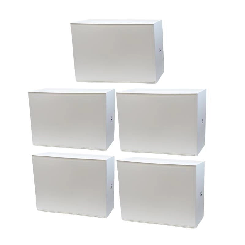 SET 5 SCARPIERE IN PROPILENE 51 X 17 X H39 CM COMPONIBILI IMPILABILI BIANCHE