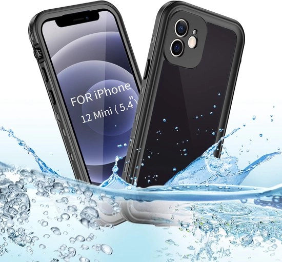 Copri Schermo iPhone 12 Mini - Impermeabile - Leggero e Resistente ai Colpi - Translucido - Resistente ai Graffi - Protezione Completa - Adatto per iPhone