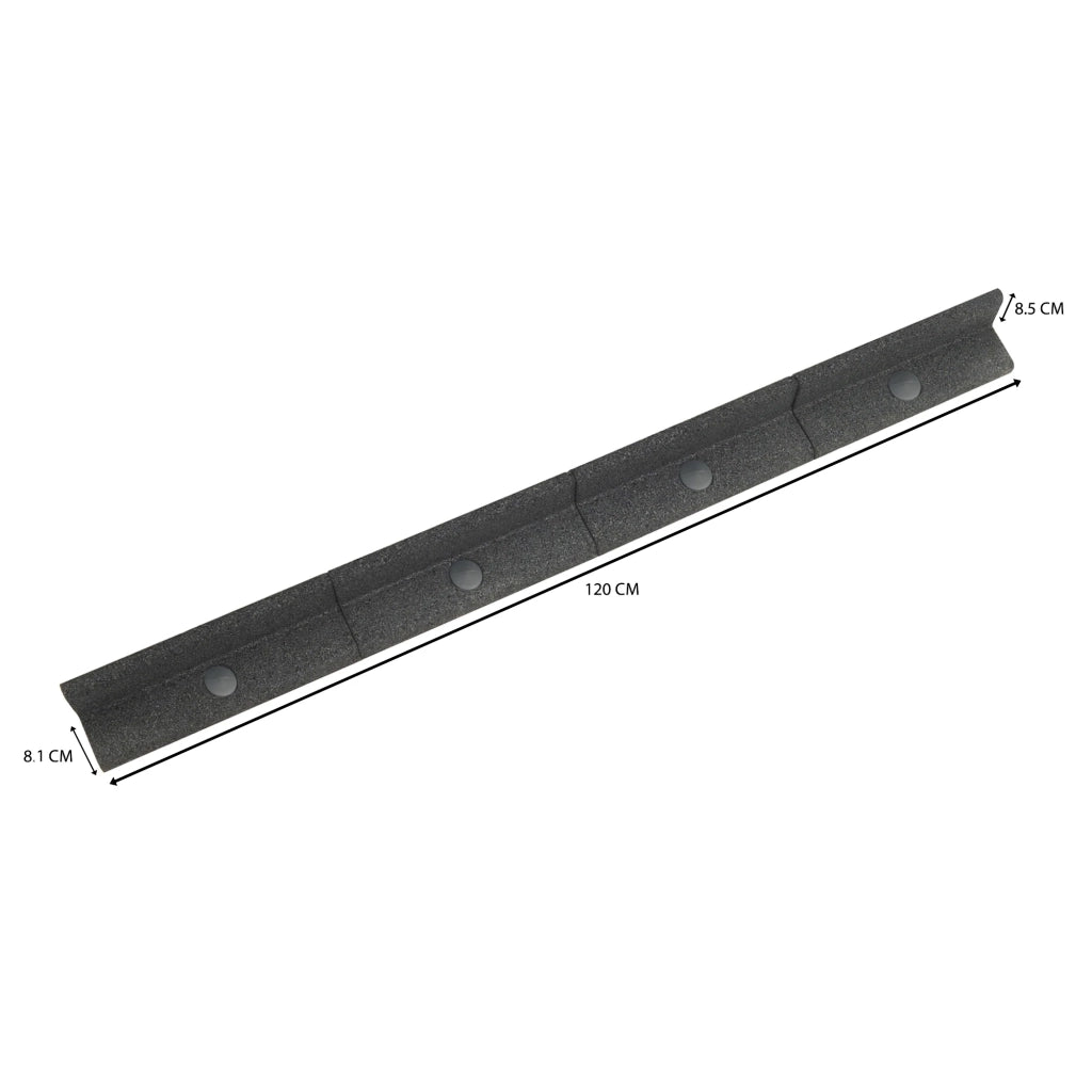 Bordura Flessibile da Giardino 6 x 1,2 m Grigio con Martello in Gomma