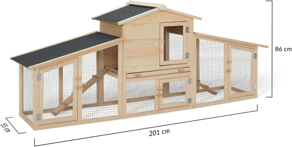 Pollaio VIP con doppia gabbia XXL in legno