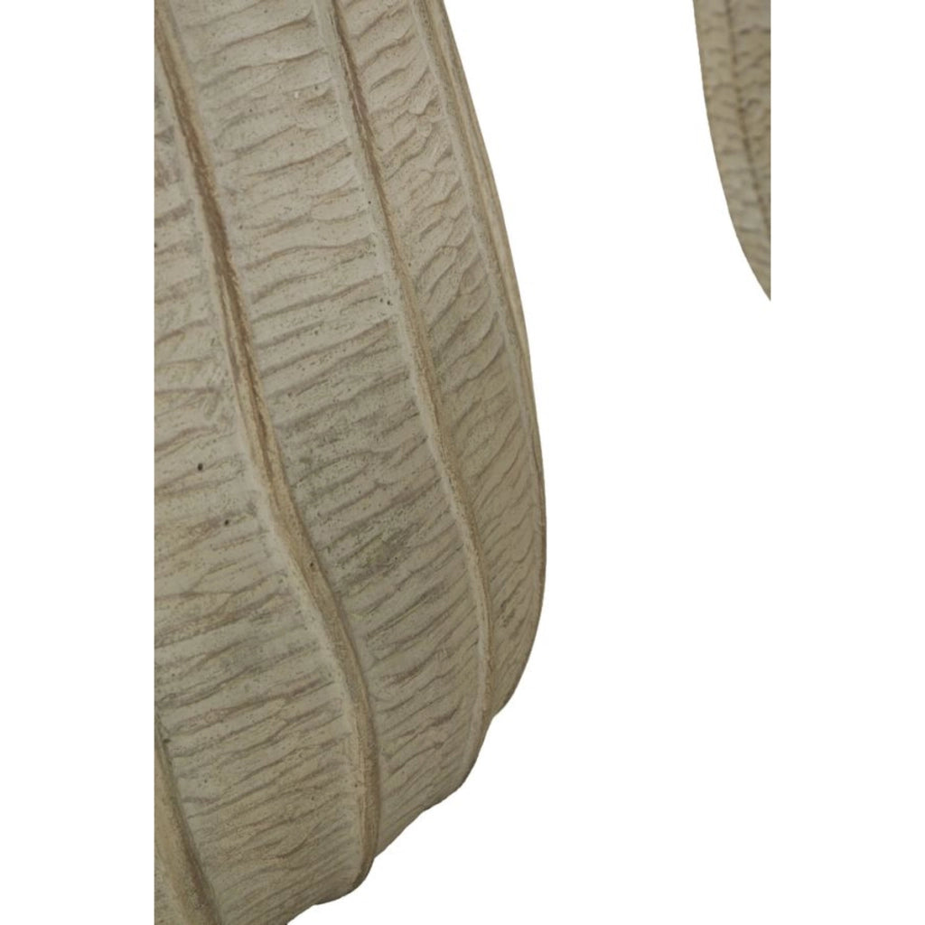 Set di 3 Vasi Decorativi VKH773, Beige, Ceramica, 30,5x30,5x27 cm