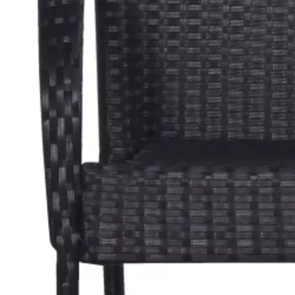 Set Mobili da Pranzo per Giardino 7 pz Nero cod mxl 43639
