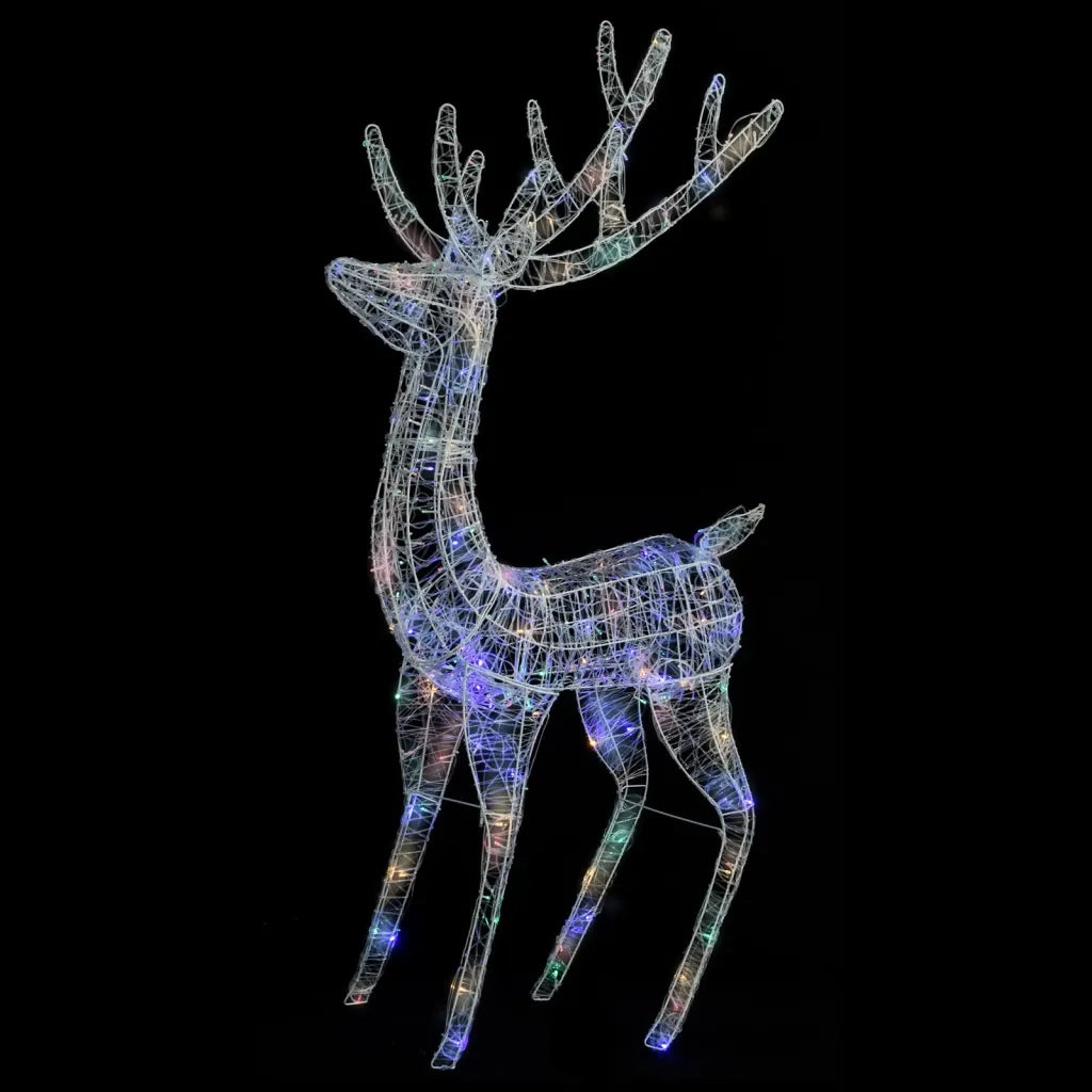Renne di Natale XXL in Acrilico 250 LED 180 cm Colorata 329788