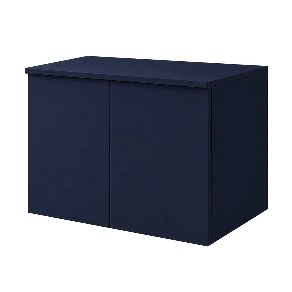 Mobile bagno sospeso 80 cm blu portalavabo due ante Tierra