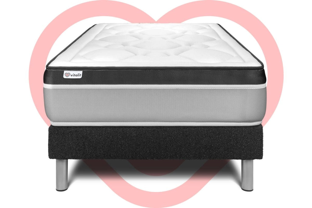 Letto con materasso VITAL ERGO 120 x 190 cm Rete Kit Nero
