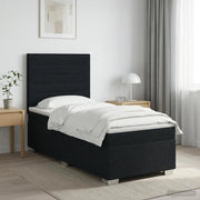 Letto box spring con materasso Nero 80 x 200 cm Tessuto 3454735