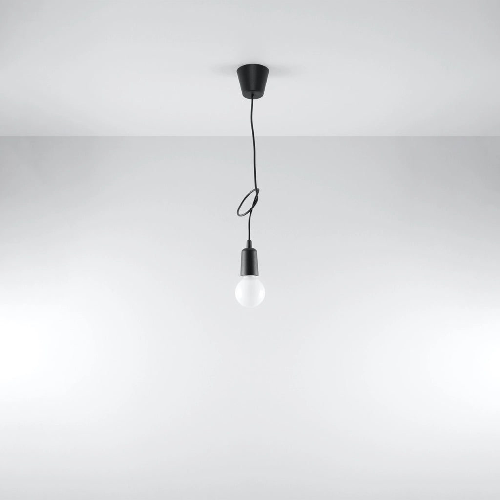 Lampada a sospensione Matero 1 nera E27 Pure Lume PU.0572