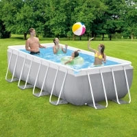 26788NP - Piscina Prisma Metal Frame 400X200X100 Cm Con Pompa Filtro E Scaletta