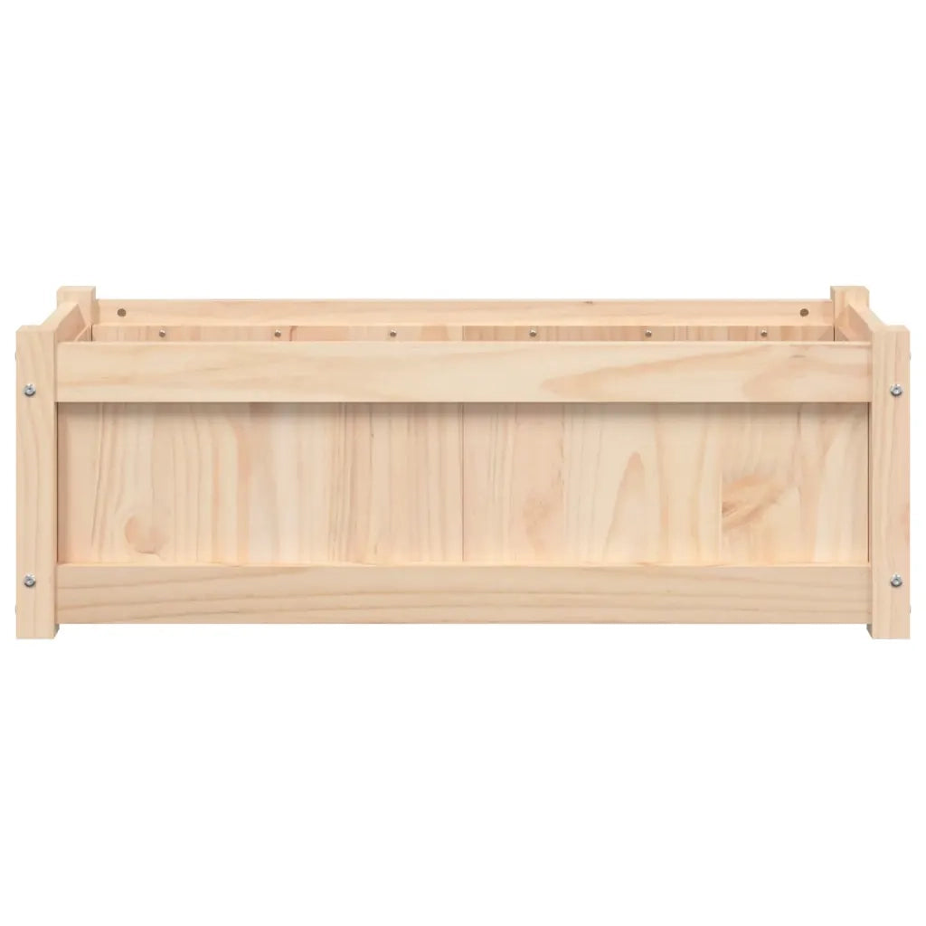 Fioriera da Giardino-Vaso da Esterno 90x31x31 cm in Legno Massello di Pino