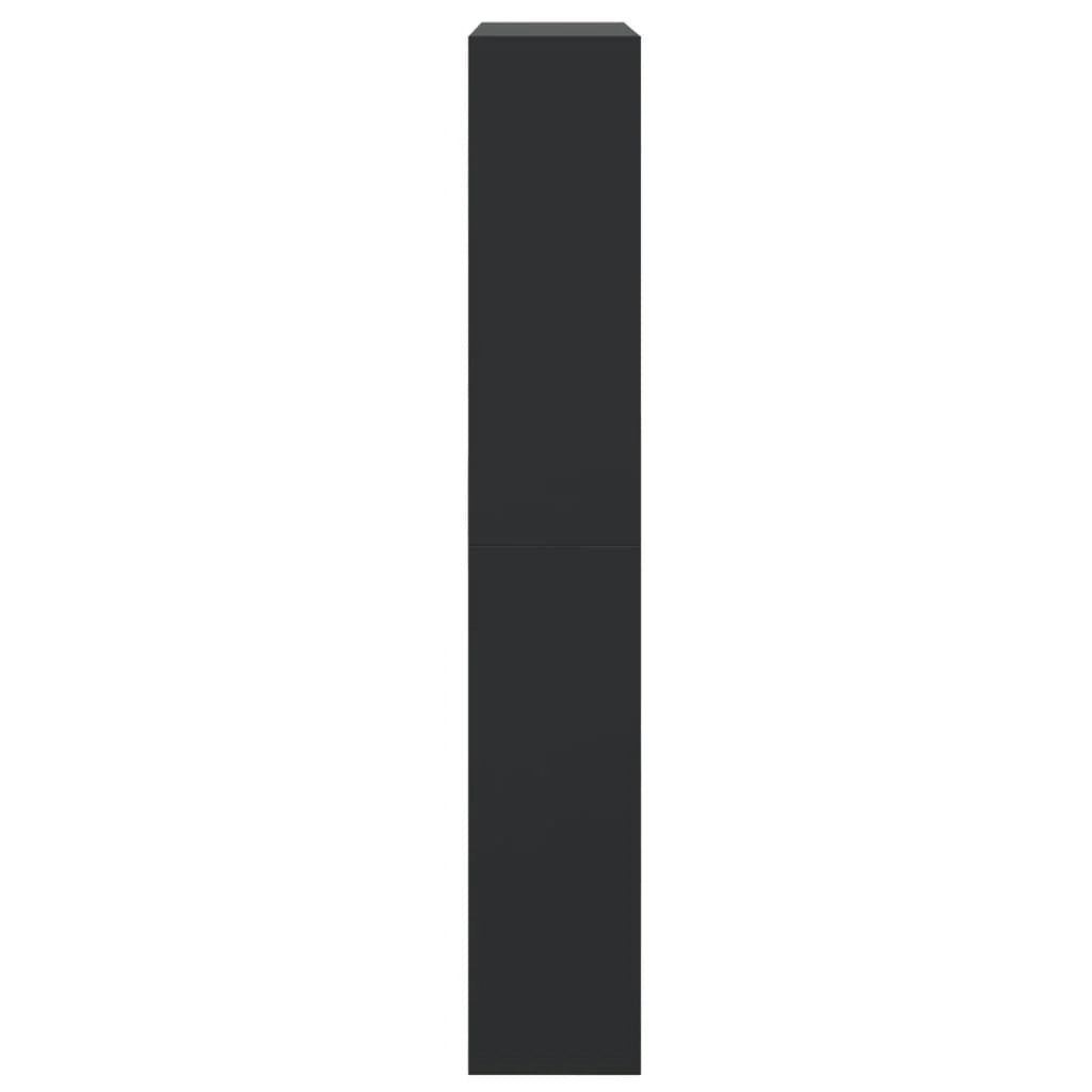Scarpiera mobiletto portascarpe mobile per ingresso/corridoio/soggiorno 80 x 21 x 125,5 cm legno ingegnerizzato nero 02_0022019