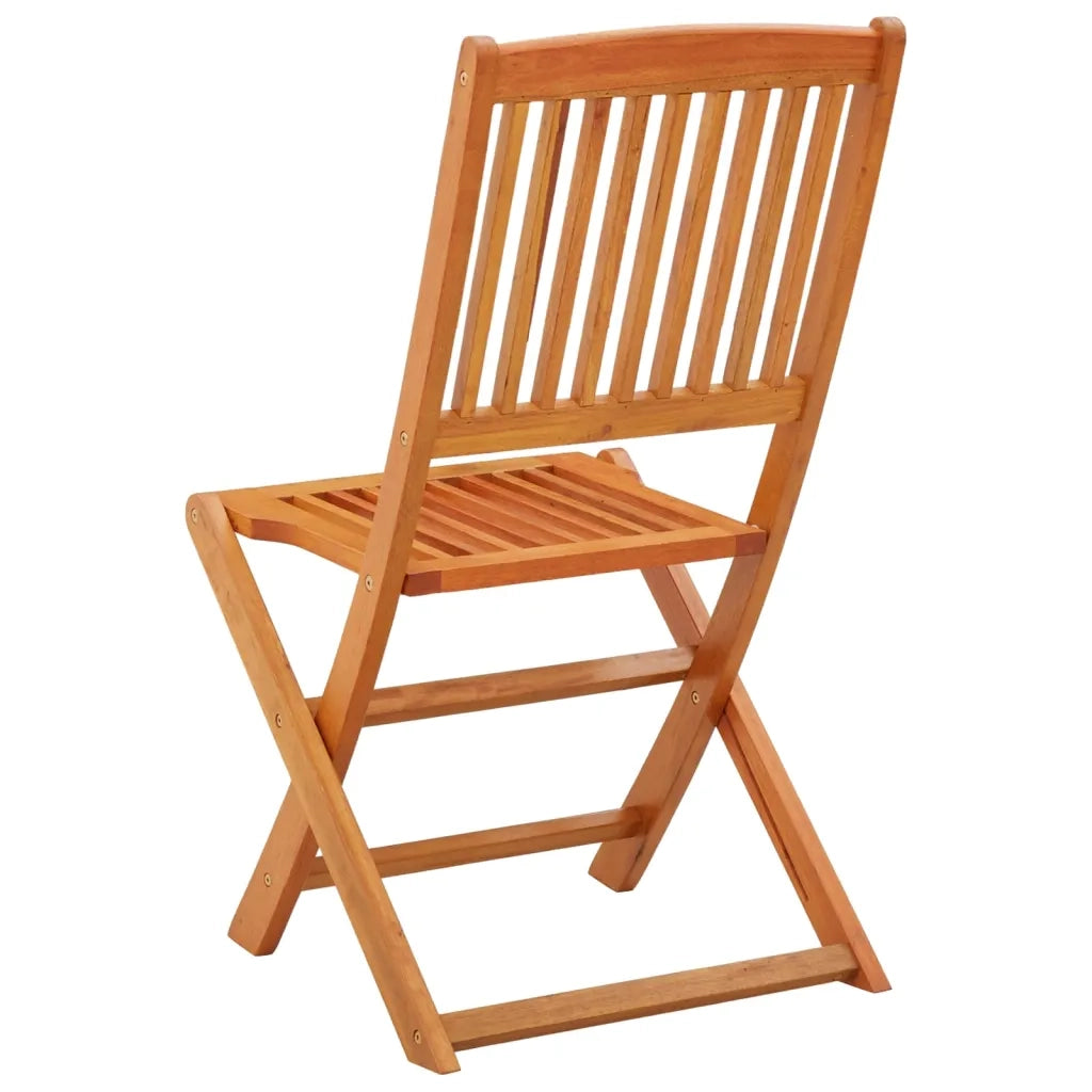 Sedie da Giardino Pieghevoli 2pz in Legno Massello di Eucalipto 312451