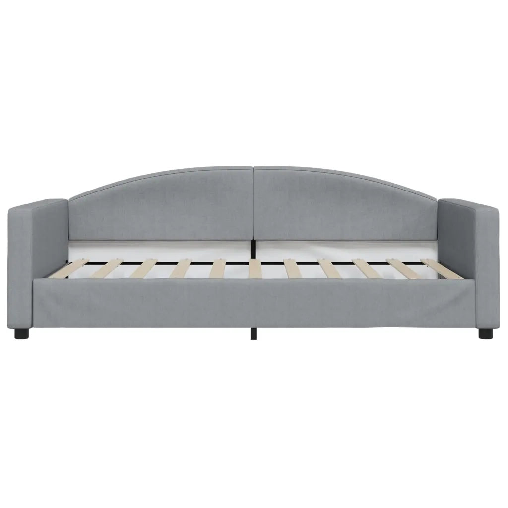 Letto da Giorno Grigio Chiaro 100x190 cm in Tessuto 354126