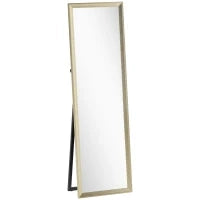 Specchio a figura intera, posizionamento flessibile, 160 x 50 cm, Oro