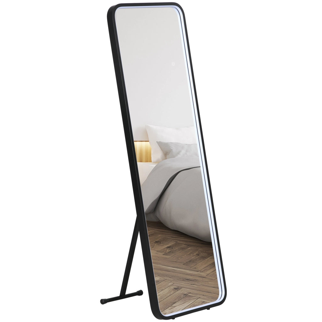 Specchio a Pieno Corpo LED ¨C zephmum ¨C Grigio 151.5x50 cm