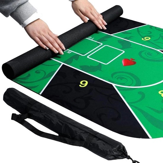 Tavolo da gioco multifunzione 60x120 cm - Tasca di stoccaggio - Materiale resistente - Configurazioni multizona - Regolazione professionale - Supporto affidabile - Tavolo da poker