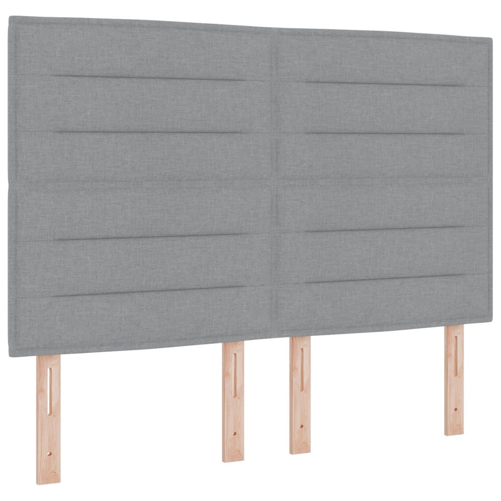 Letto a Box Spring con Materasso Grigio Chiaro 140x200 cm Tessuto