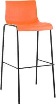 Sgabello da bar Hoover struttura a 4 piedi nero 6