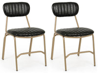 Set 2 Sedie 44x55x80h cm Addy Nero