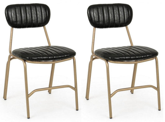 Set 2 Sedie 44x55x80h cm Addy Nero