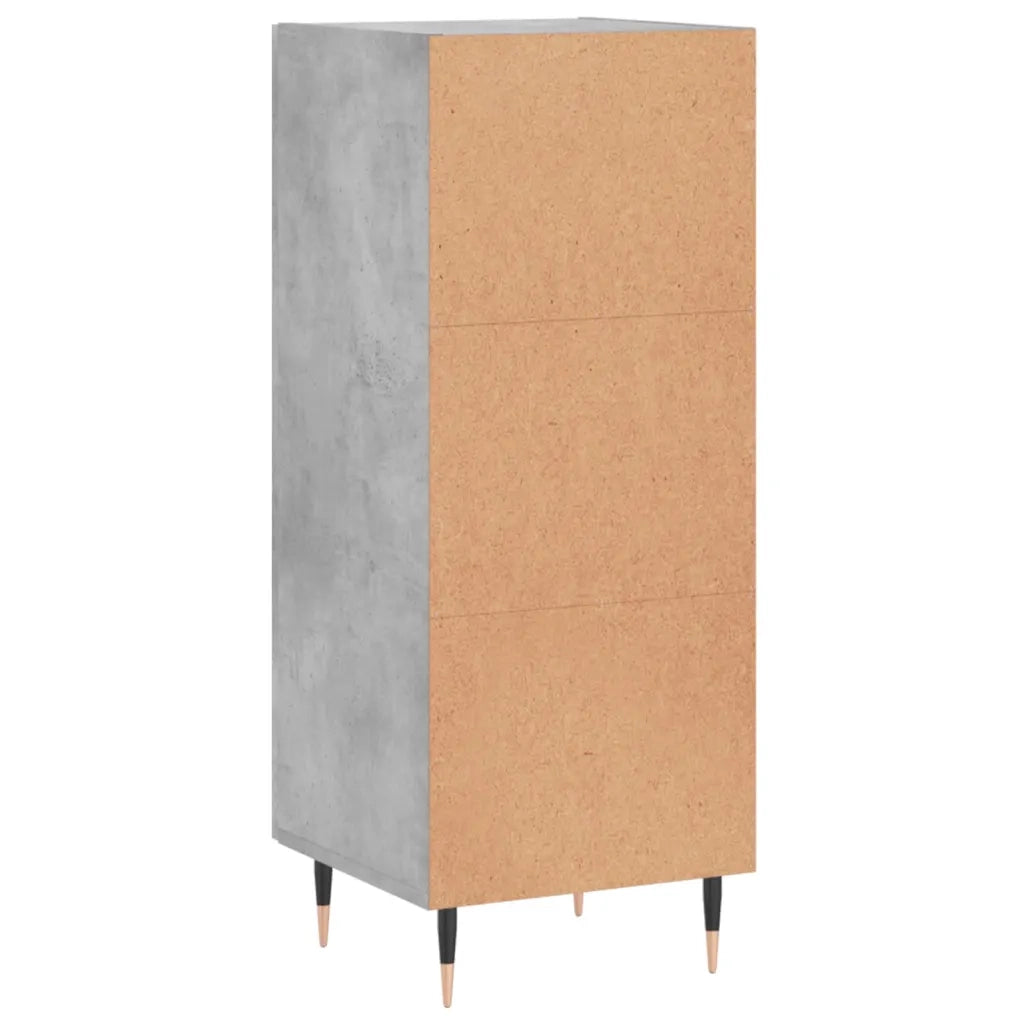 Credenza Grigio Cemento 34,5x34x90 cm in Legno Multistrato 828776