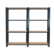 Scaffale in metallo Simon Rack senza viti colore antracite/osb 4 ripiani 1500x1600x300 mm Made in Spain
