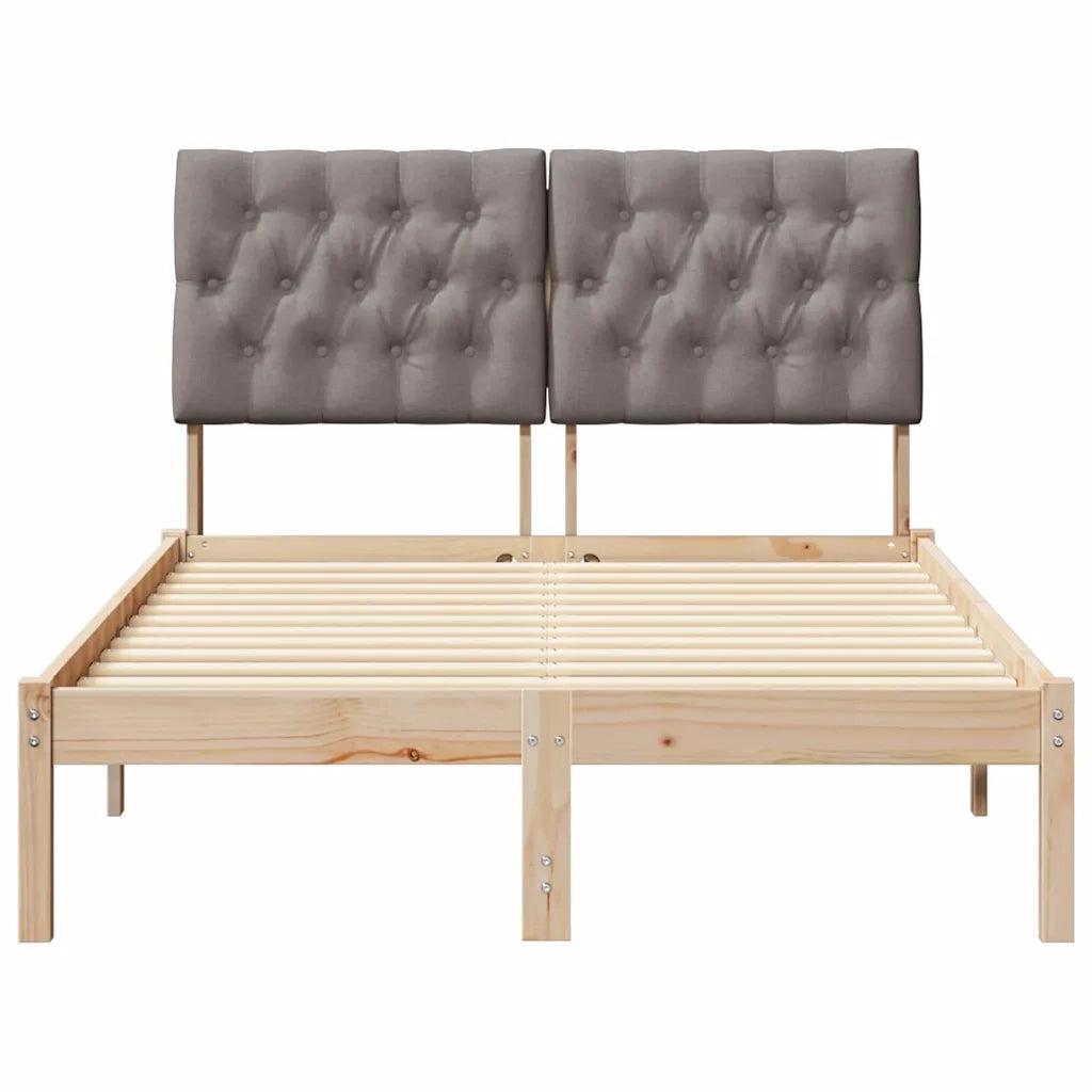 Letto con Testiera Rivestita-Struttura Letto con Testiera Marrone 120 x 190 cm 120477