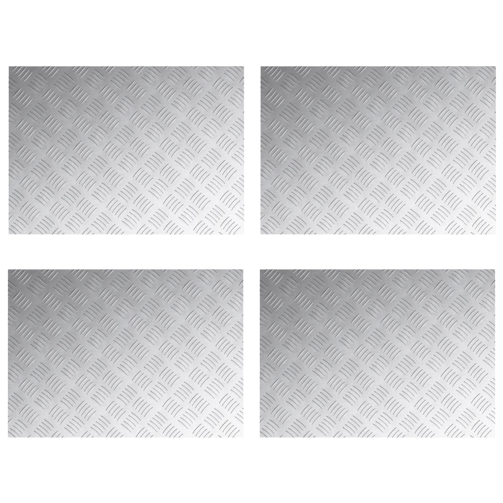Pannelli in alluminio a quadri 4 pezzi Antiscivolo 70x50 cm