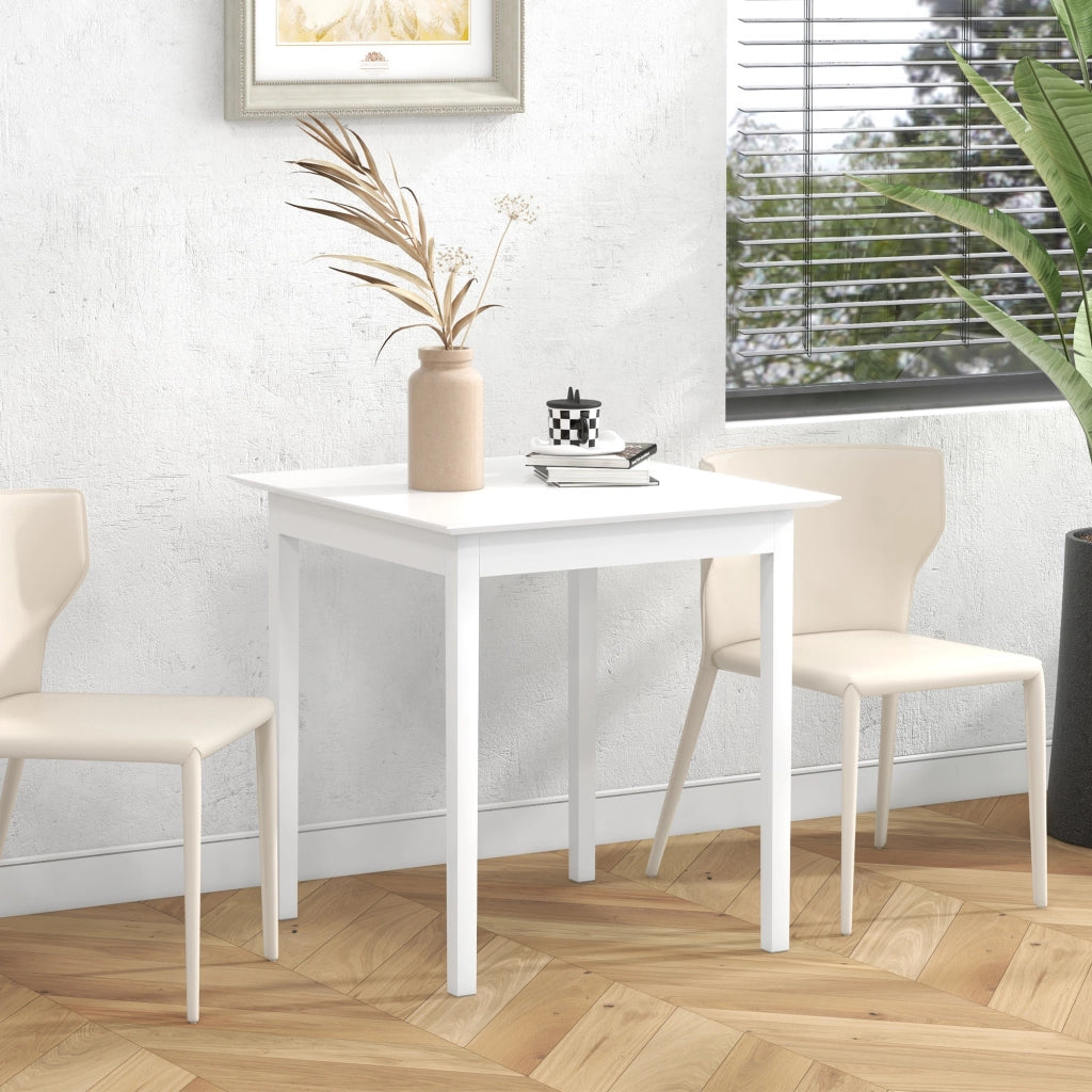 Tavolo da pranzo quadrato ¨C zephmum ¨C 75x75x76, bianco