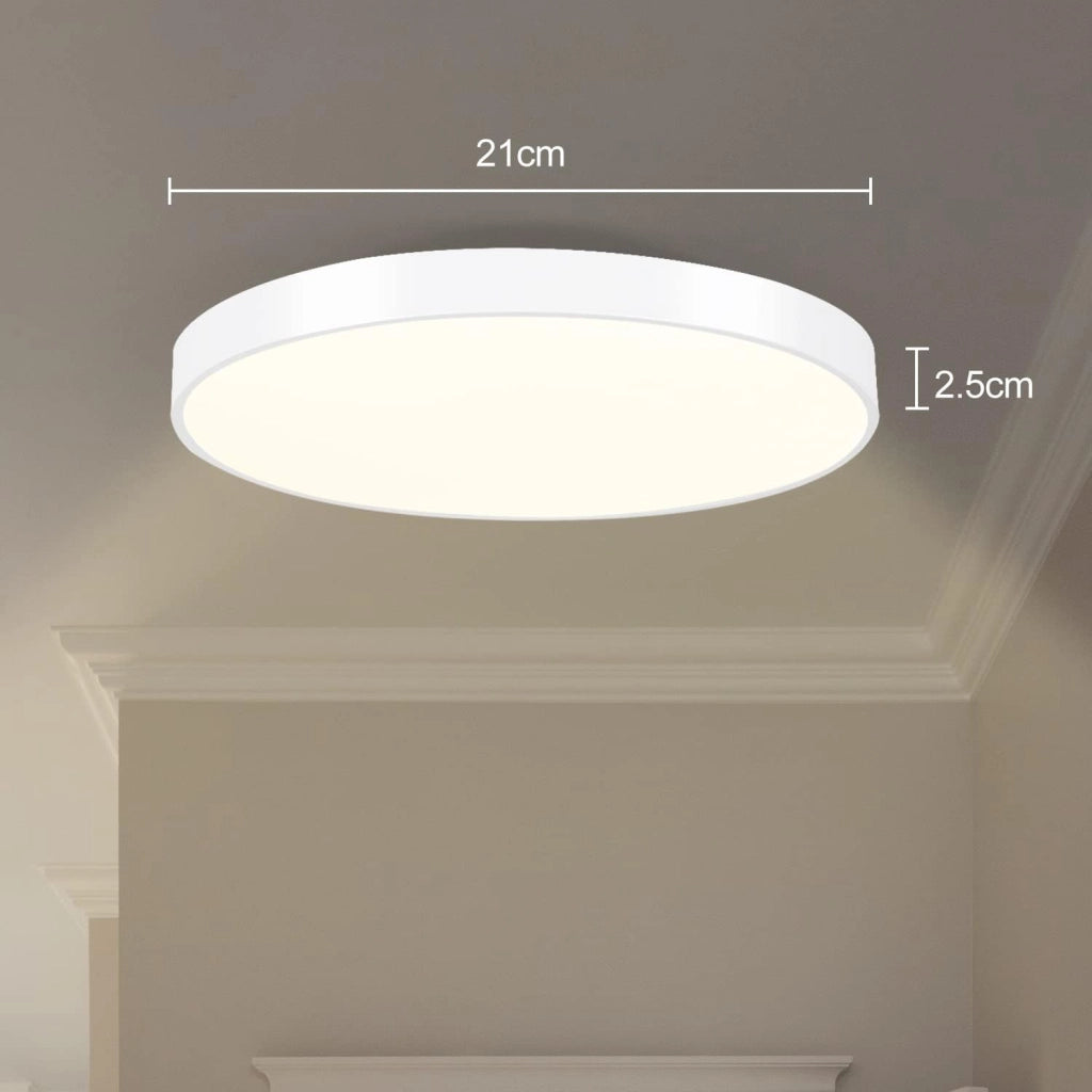 ZMH Lampada da soffitto plafoniera LED 12W bianco caldo IP44 21cm moderna per cucina