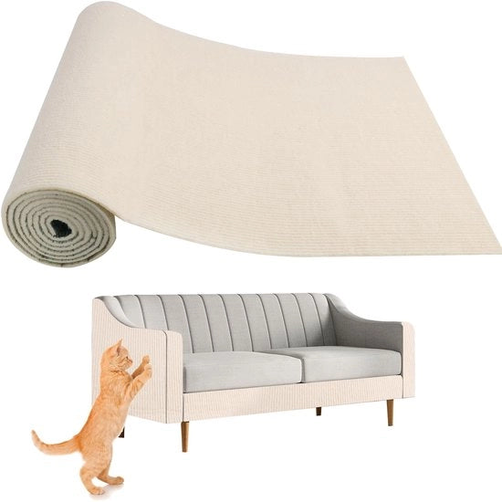 Mat per gatti, 30 x 100 cm, piastra per gatti in poliestere, mat per gatti autoadesivo, riciclabile, assorbimento del rumore, ideale per mobili, divani e pareti.