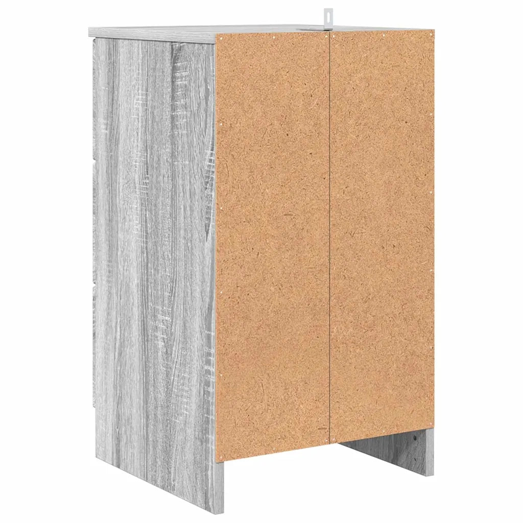 Armadio da Notte con cassetto Grigio sonoma 38 x 38 x 66 cm 883380