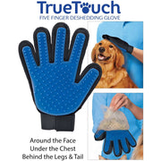 Trade Shop - True Touch Guanto Spazzola Cardatore Elimina Peli Massaggiante Per Cani E Gatti -