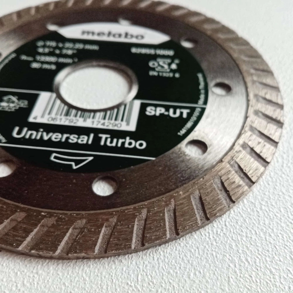 Metabo 115x22,23mm sp-ut universal turbo disco diamantato per edilizia