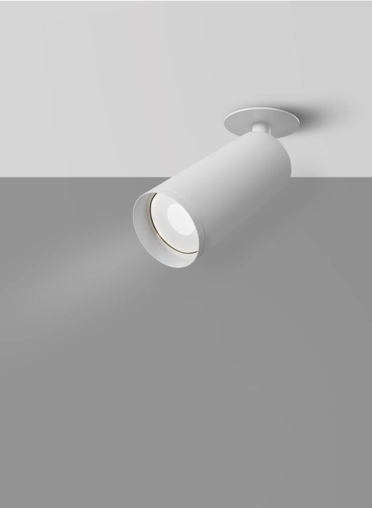 Maytoni lampada da soffitto moderna Focus 1 luce GU10 bianco metallo
