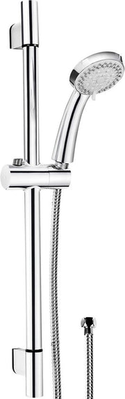 Set di doccia "Fit" - 85,5 mm rubinetto di doccia a mano - 3 tipi di getto: normale, morbido e massaggio - pezzo di ingresso anticalcare e risparmio d'acqua - tubo di doccia da 150 cm - tubo di fissaggio da 60 cm