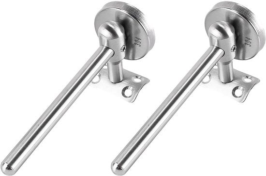 Supporti per braccio 2 a pacchetto - Flessibili - Montaggio a parete - Acciaio inossidabile 304 - Dischi antiscivolo - Resistente ai raggi UV e all'ozono - Braccioli