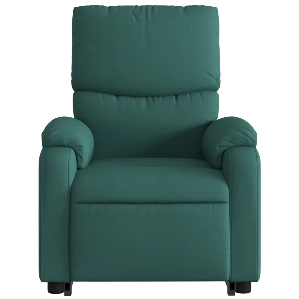 Poltrona Alzapersona Massaggiante Verde Scuro in Tessuto 3204842