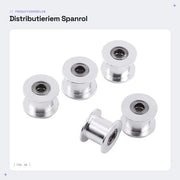 Accessorio per 3D stampante - 5 pezzi - Larghezza 10 mm - Materiale lega di alluminio - Senza denti - Buitendiameter 18 mm - Manubrio