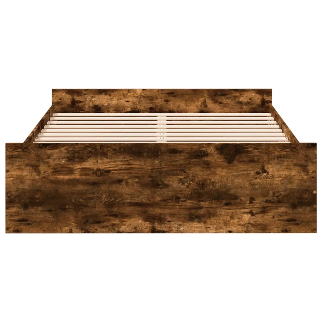 Giroletto con Cassetti Rovere Fumo 135x190 cm Legno Multistrato 3280318
