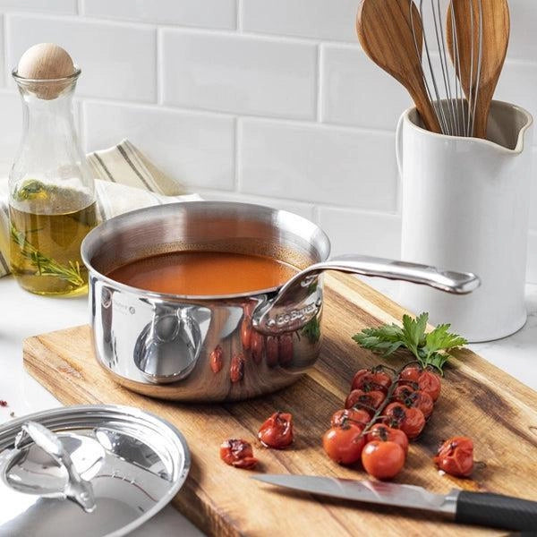 DE BUYER 3746.18 Affinity Casseruola in Acciaio Inox 5 Strati con Coperchio 18 cm Capacita' 2,4 L Induzione e Forno colore Acciaio inossidabile