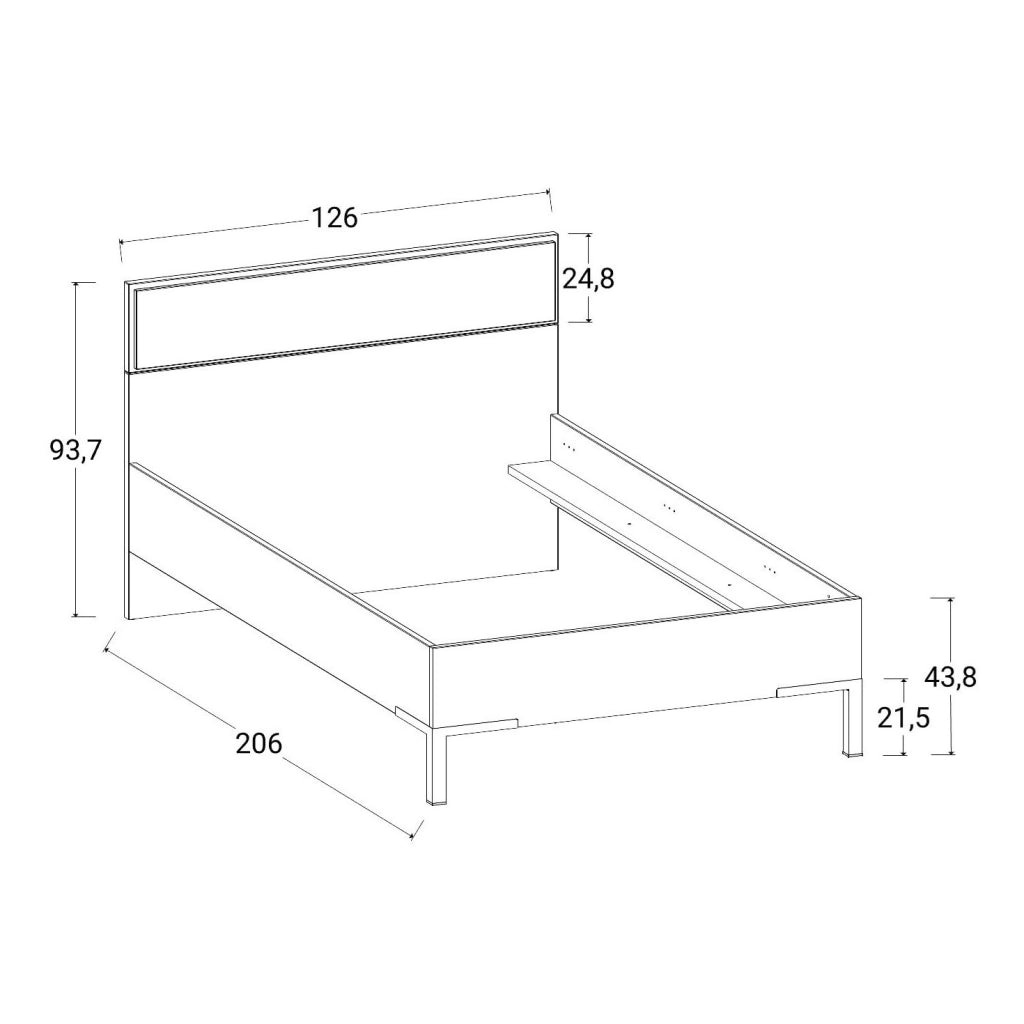 LETTO BRAVO 1 PIAZZA E MEZZA CASHMERE/RIGATO.