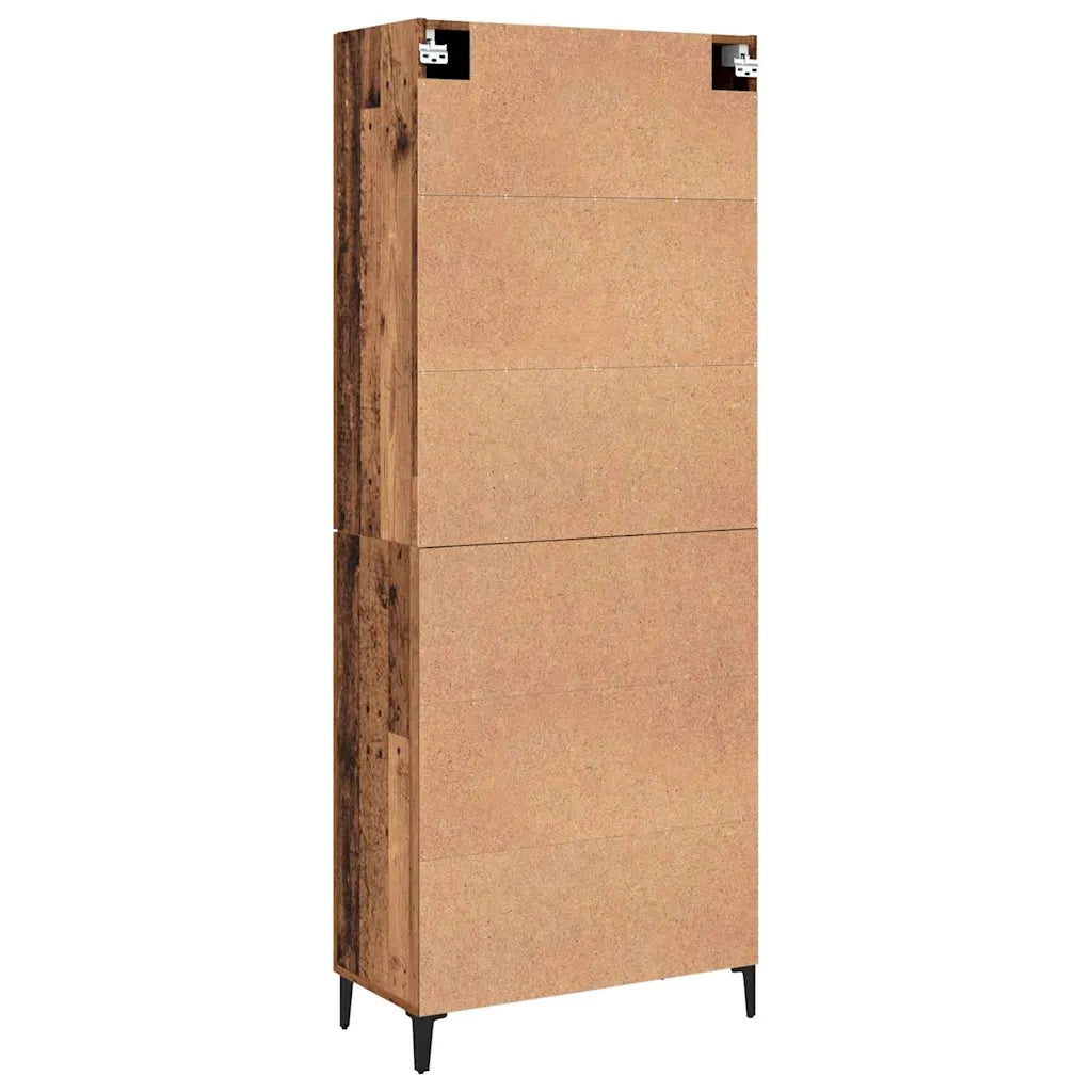 vidaXL Credenza 2 pcs Legno vecchio 69,5 x 34 x 180 cm