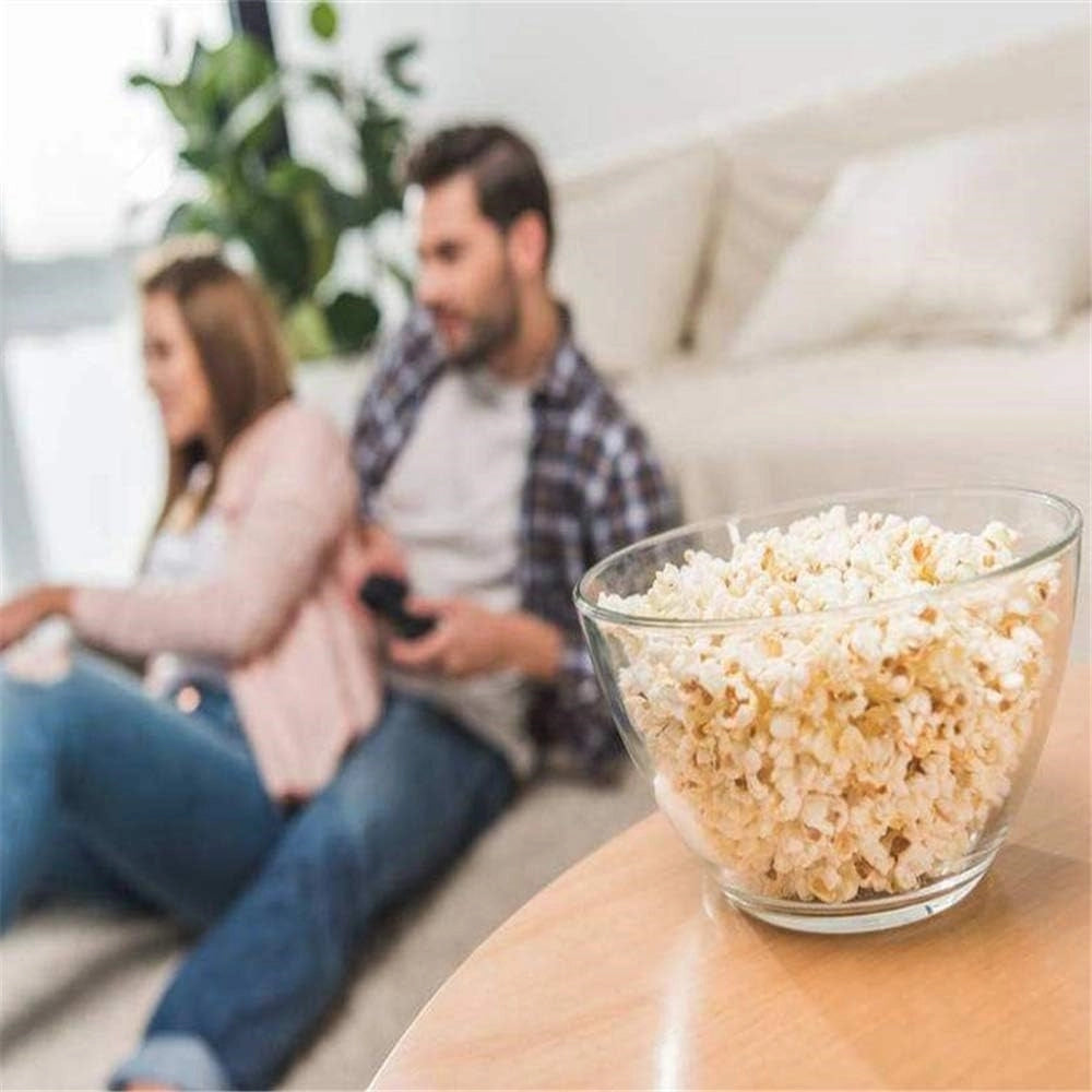 Trade Shop - Macchina Per Popcorn Elettrica Ad Aria Calda Con Coperchio Rimovibile Cucina Senza Olio -
